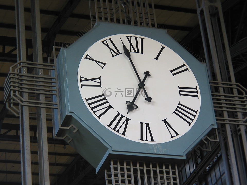 时钟,时间,火车站