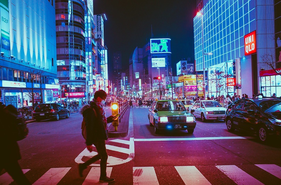 日本,大阪,夜