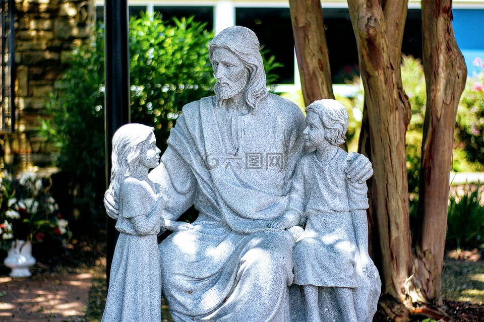 耶稣基督,雕像,儿童
