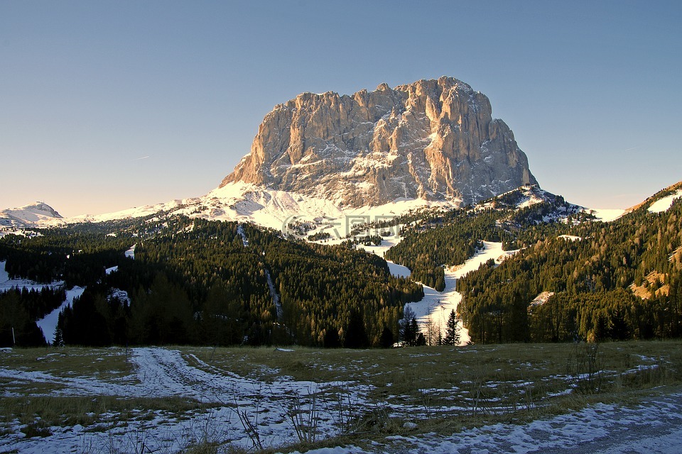 sassolungo,白云岩,加尔代纳山谷