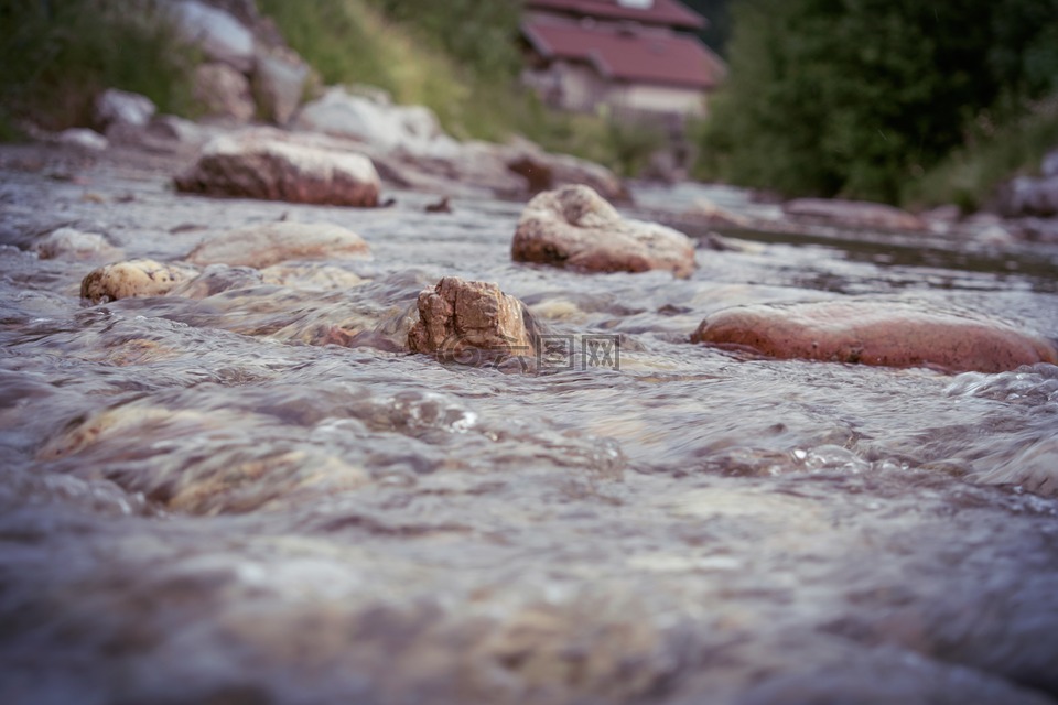 河,过独身生活,山中的小溪