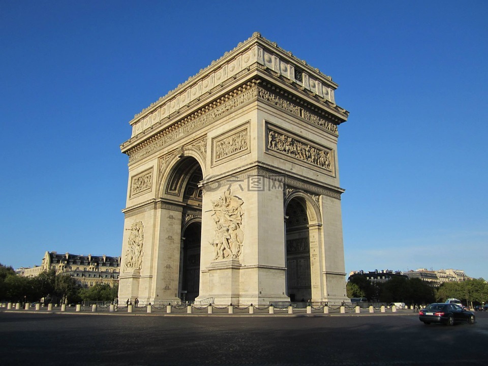 凯旋门 巴黎 法国高清图库素材免费下载 图片编号 六图网