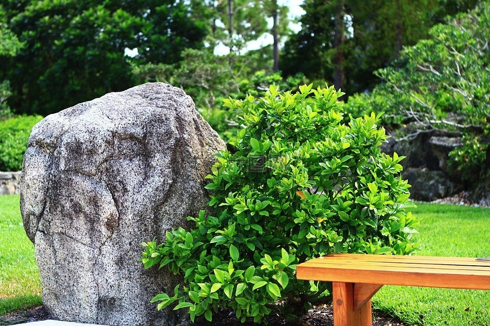 花园,日本,石