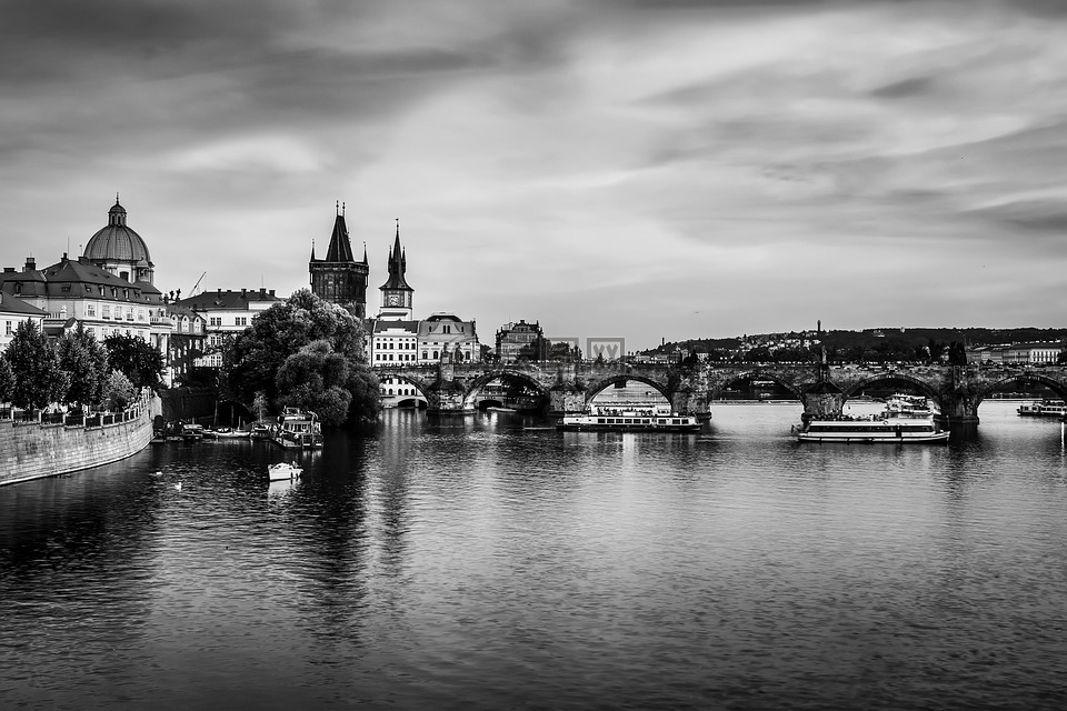 布拉格,捷克共和国,河