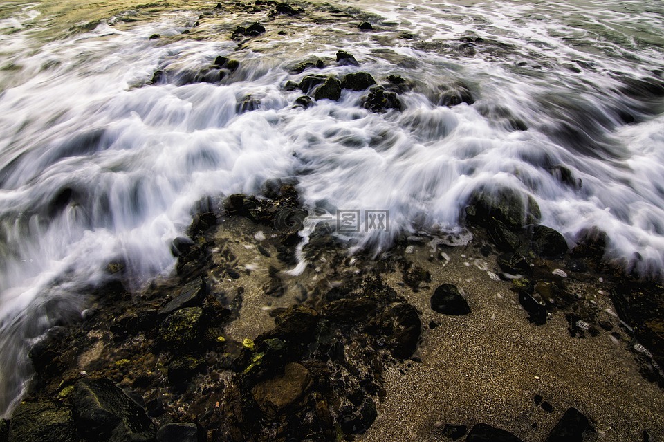 海滩,海景,水