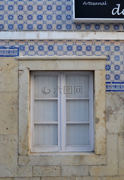窗口,瓷砖,葡萄牙