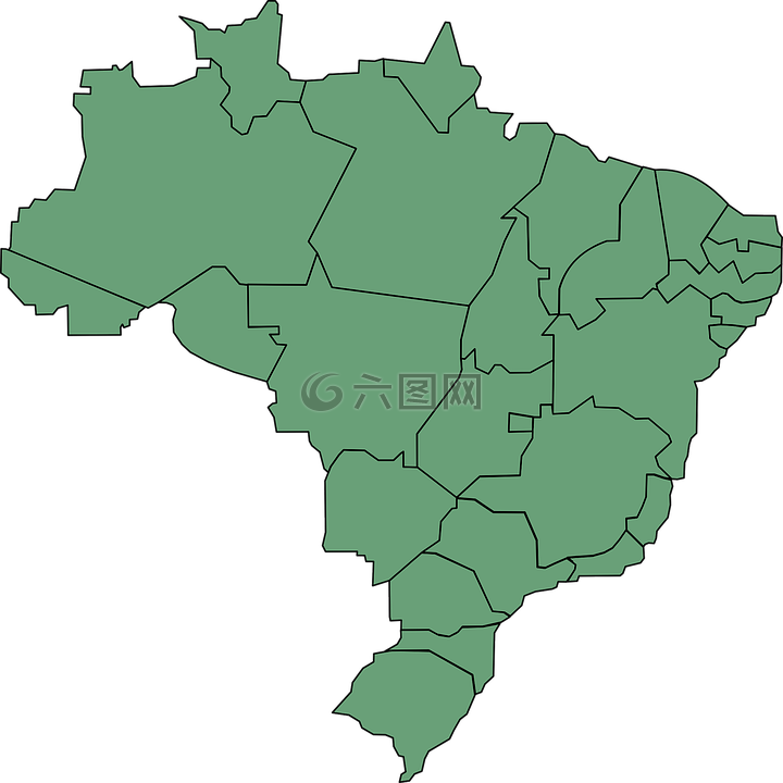 巴西,地图,南美洲