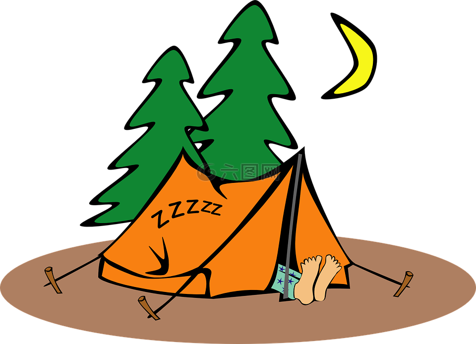 露营,幽默,帐篷