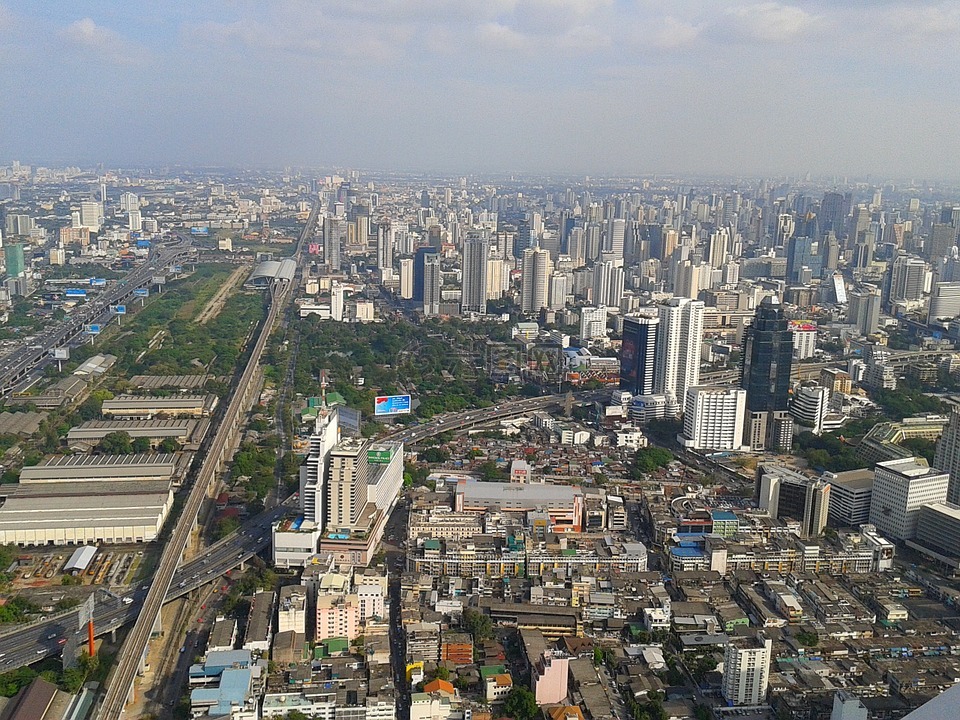 城市,栈桥,曼谷