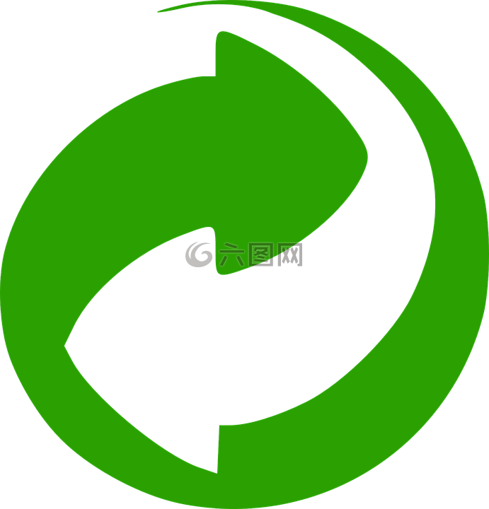 绿色圆点,徽标,回收