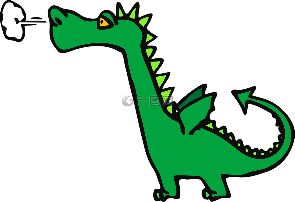 恐龙,绿色,动物