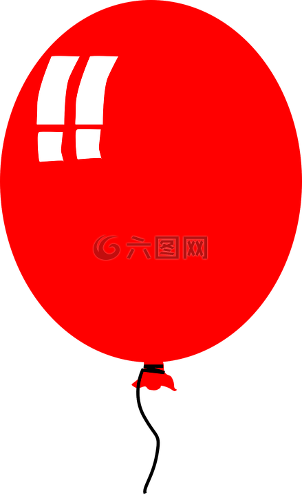 气球,红色,孩子们