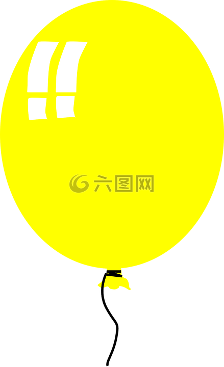 气球,黄色,生日