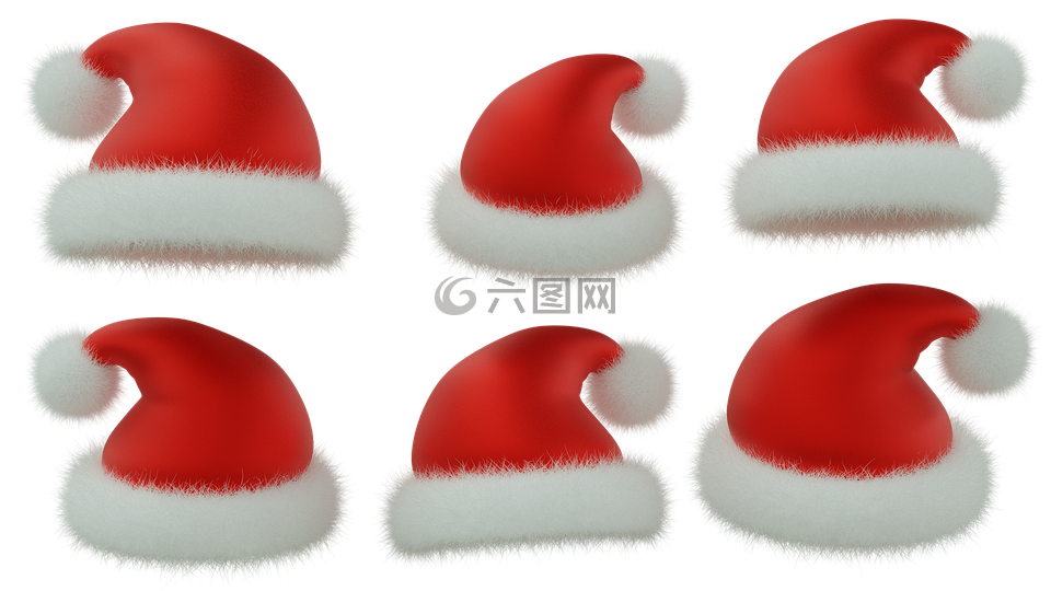 圣诞老人帽子,圣诞节,红色的帽子