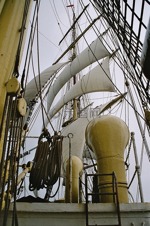 帆船,索具,帆