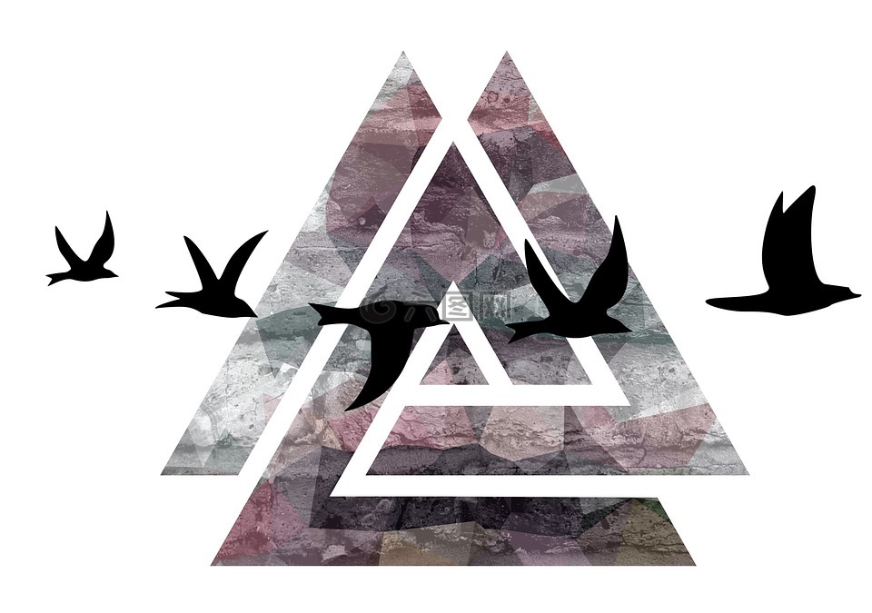 鸟,三角形,设计