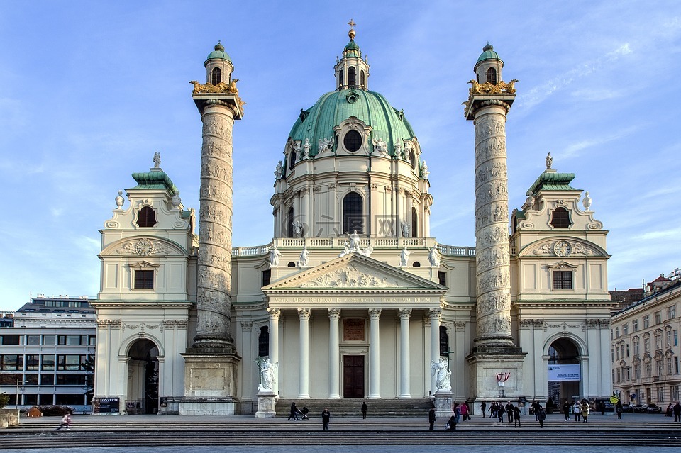 维也纳,圣查尔斯教堂,市中心