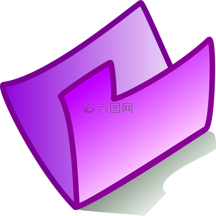 文件夹,图标,紫色