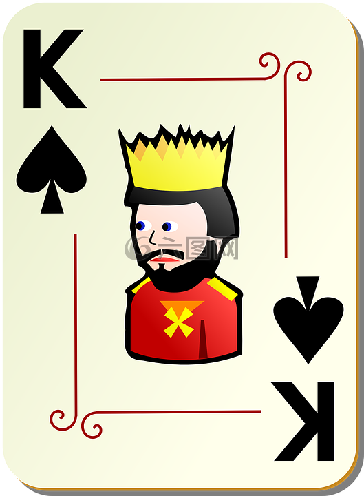 国王,黑桃,玩扑克牌