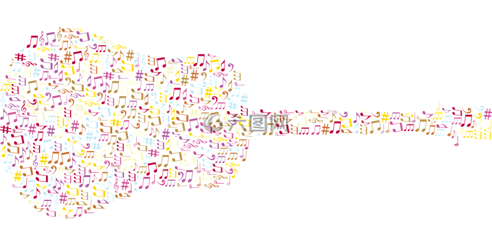 经典,吉他,听到