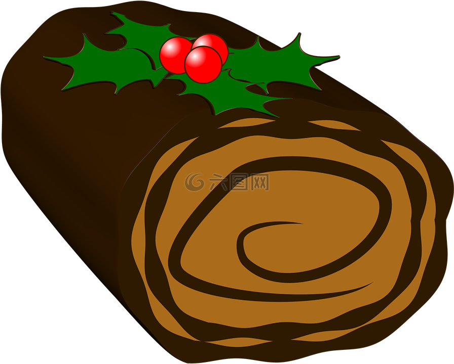 原木,蛋糕,圣诞节
