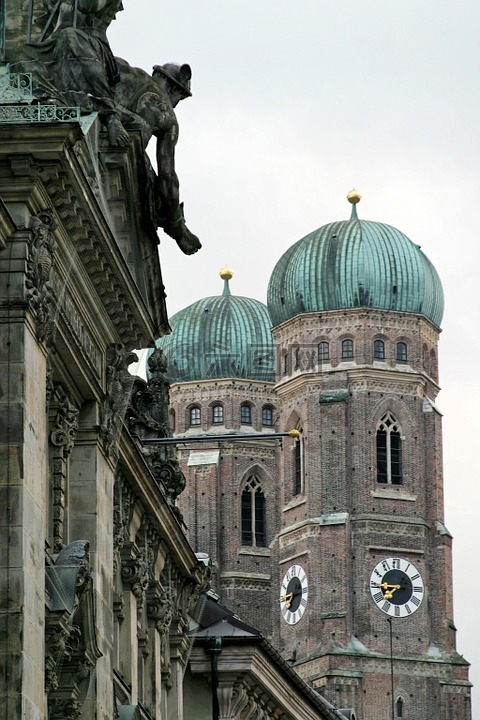 慕尼黑,教会,教堂尖顶