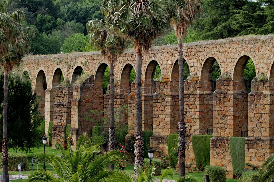 aquaduct,普拉森西亚的西班牙,罗马