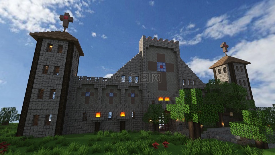 Minecraft 城堡 给予高清图库素材免费下载 图片编号 六图网