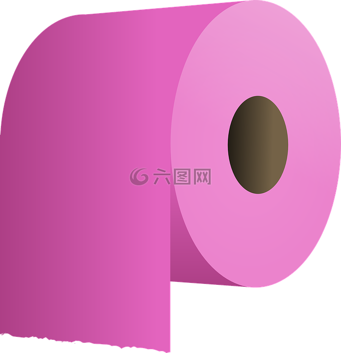 厕所,纸,粉红色