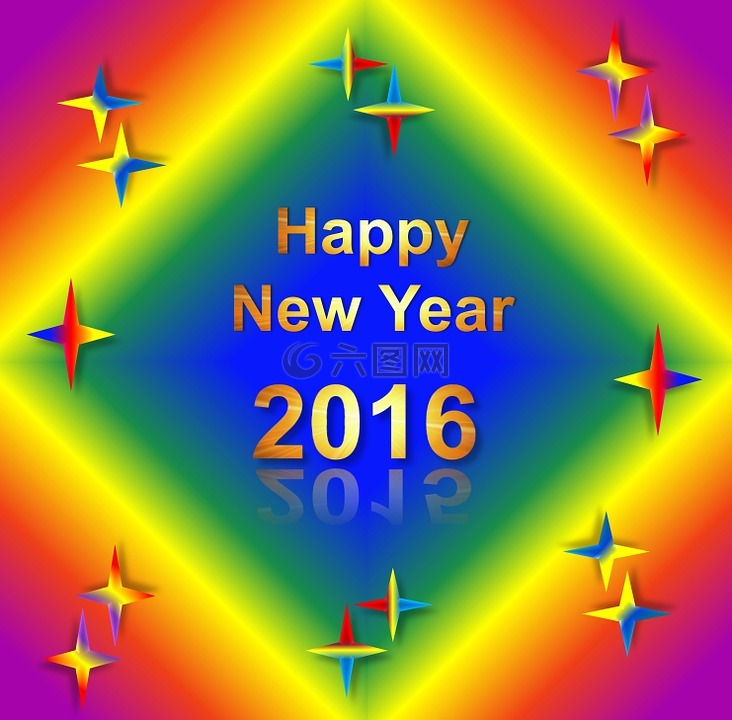 新的一年,2016,彩虹