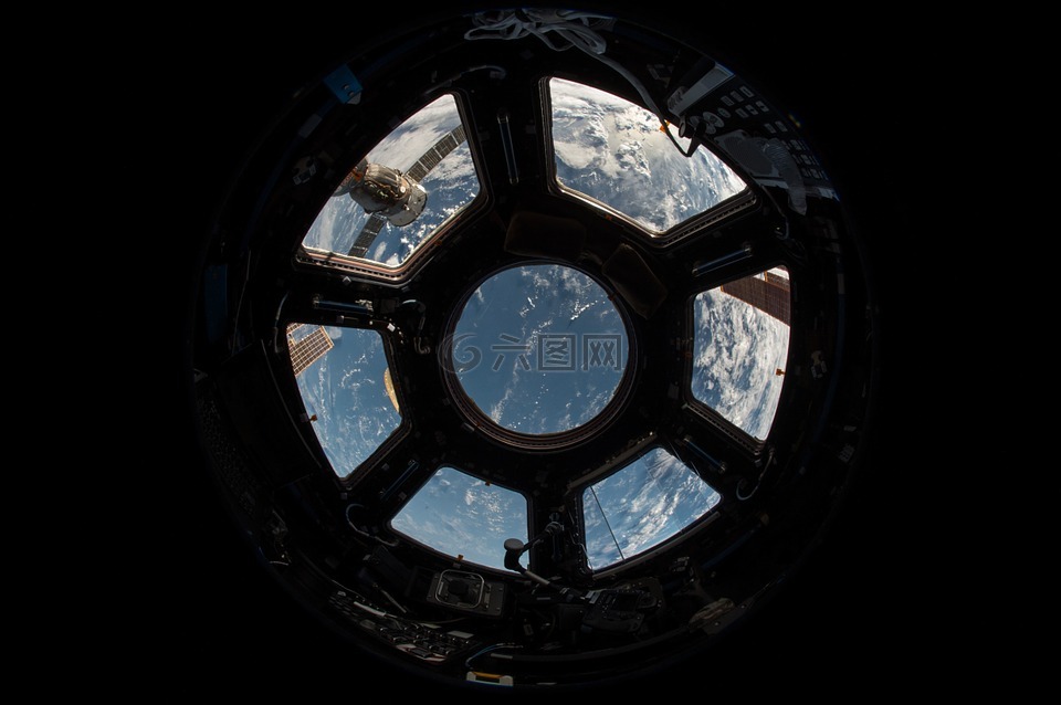 国际空间站,窗口,地球