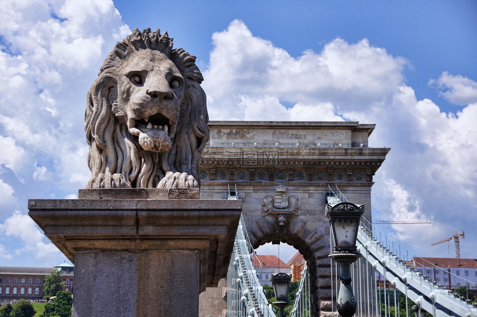 链桥,桥,狮子