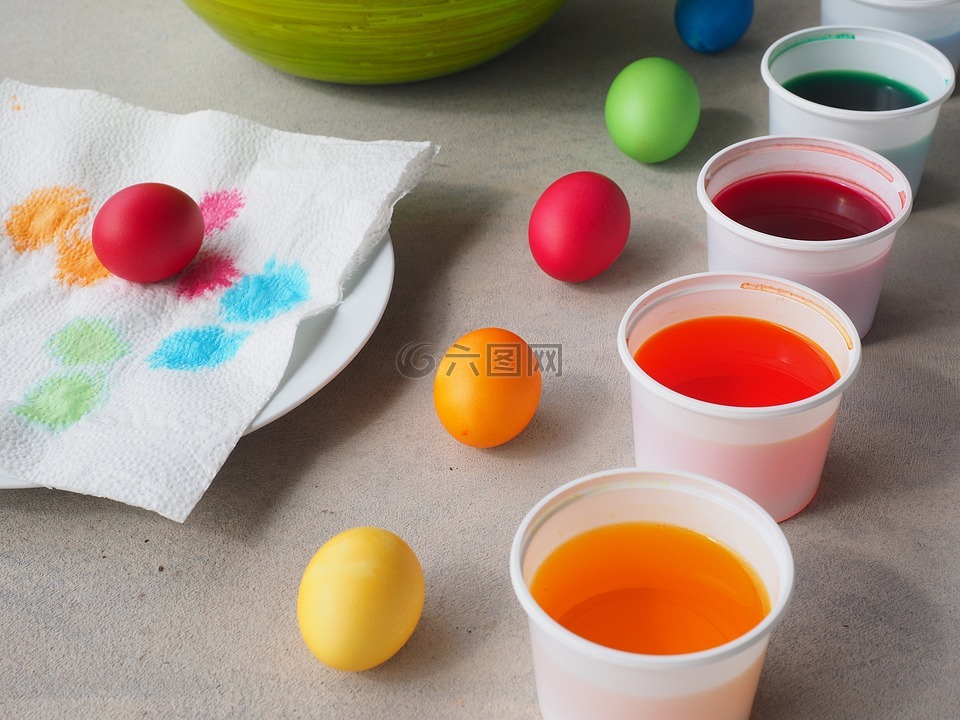 复活节彩蛋,复活节彩蛋的颜色,颜色