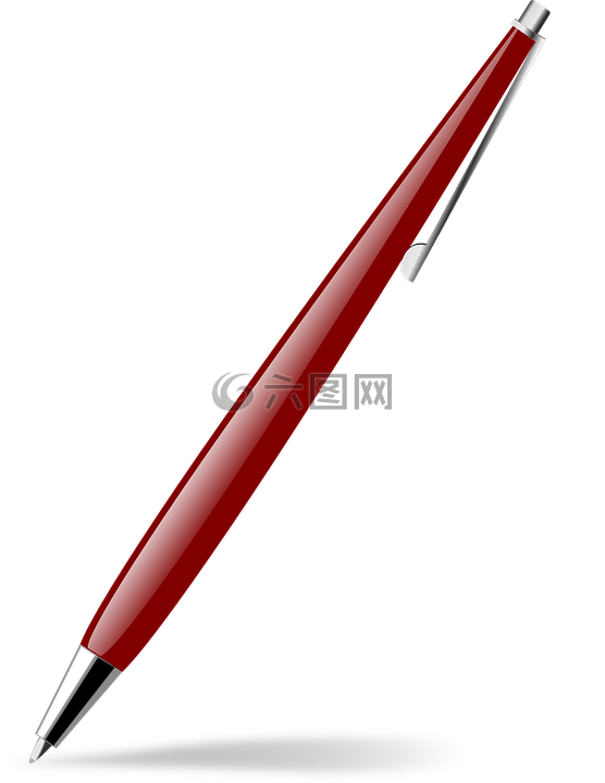 笔,红色,写作