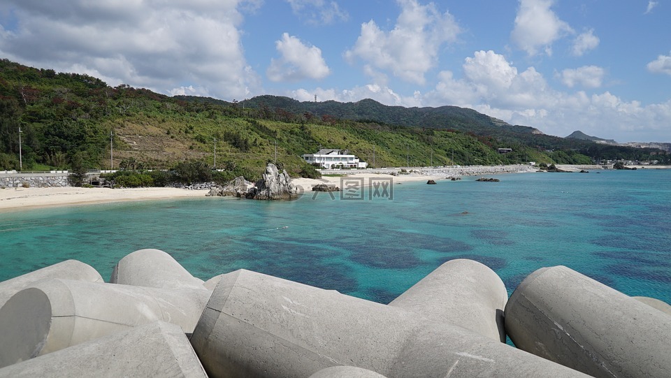 海,海岸,冲绳