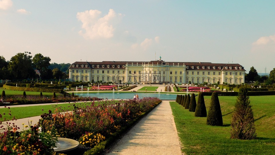 城堡,路德维希堡 德国,路德维希堡宫