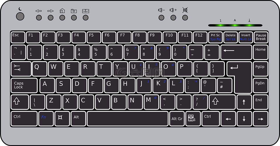 键盘,黑,紧凑