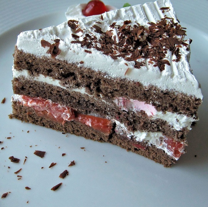 德国黑森林蛋糕,蛋糕,一块蛋糕