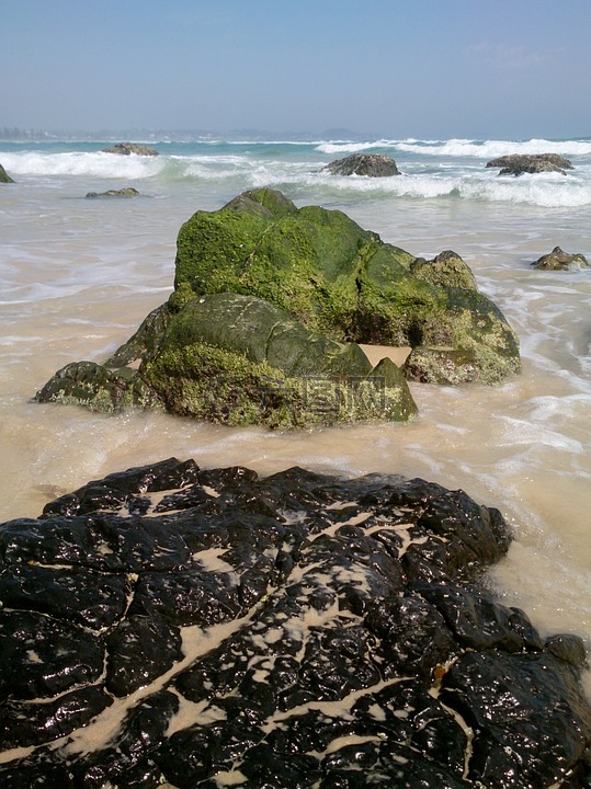 季拉海滩,岩,海滩