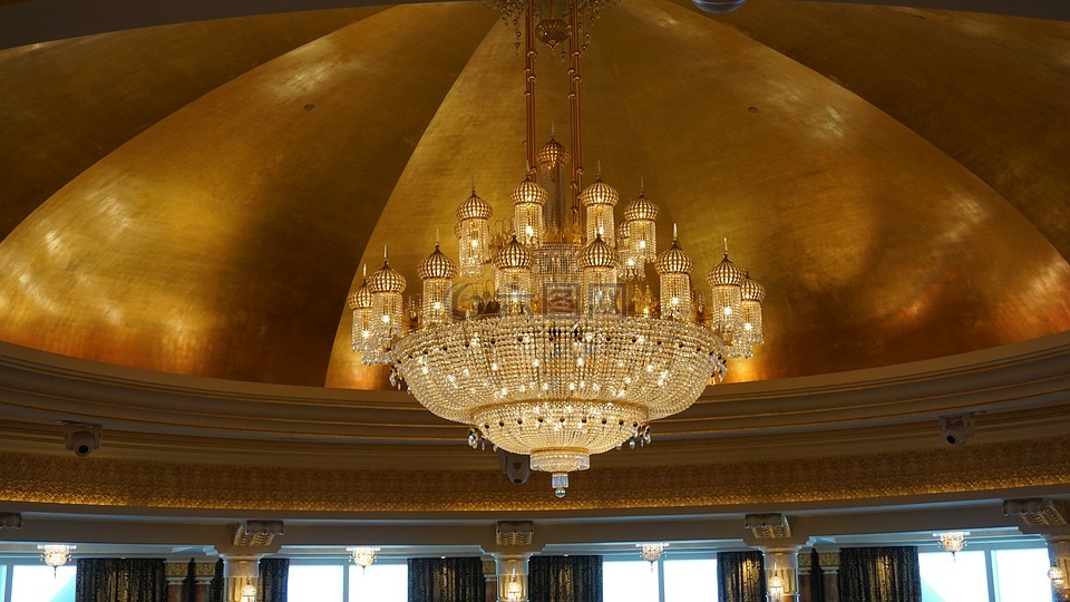 枝形吊灯,burj al 阿拉伯,酒店