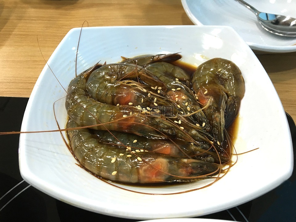 韩国食品,章生虾,虾