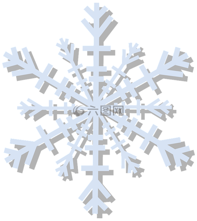 雪花,片,形状