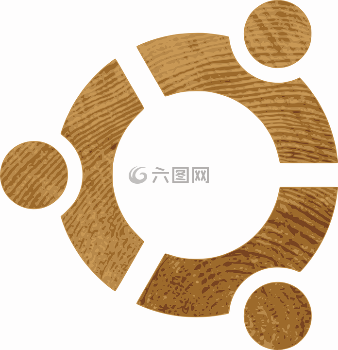 ubuntu,徽标,木材