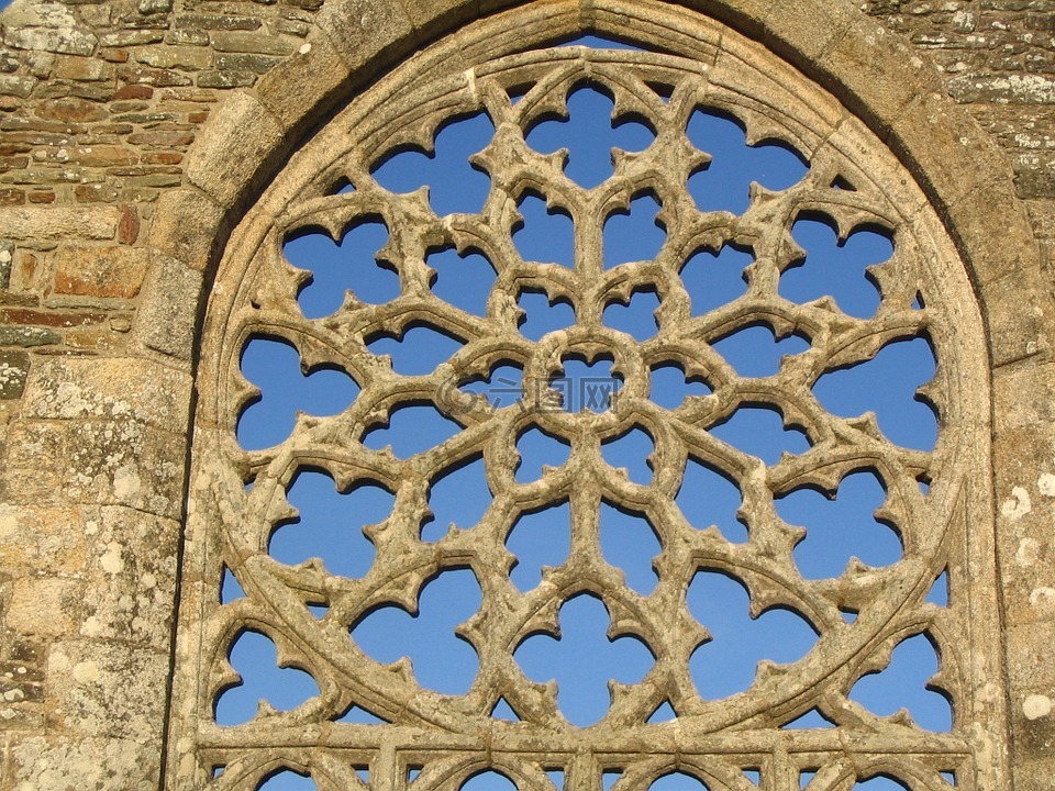 玫瑰窗,languidou教堂,法国