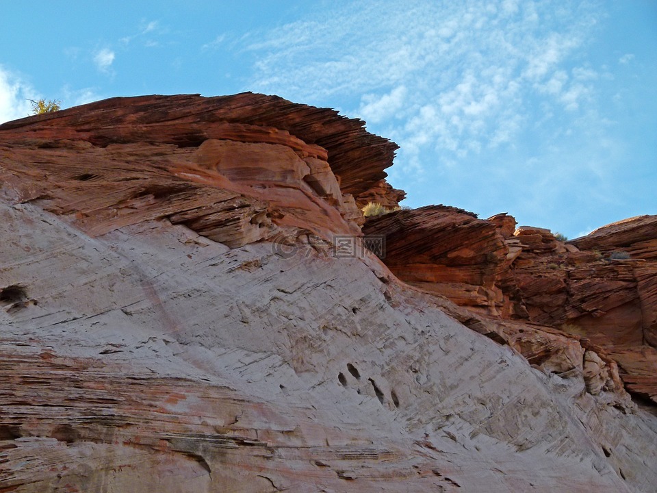 岩石形成,红色,砂岩