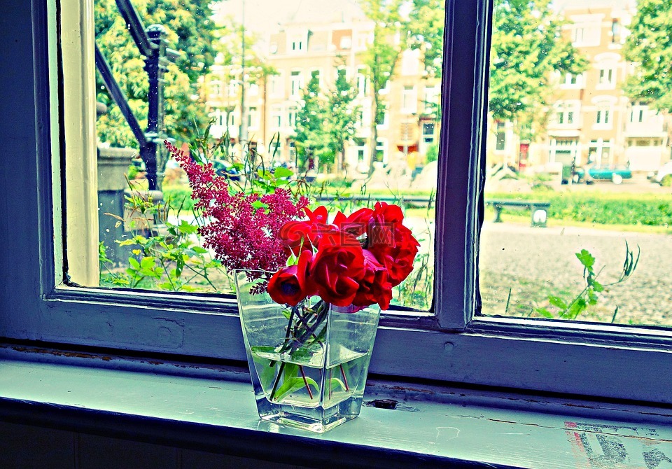 花束,鲜花花束,花瓶