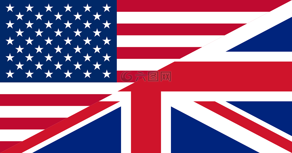 旗,美国,英国