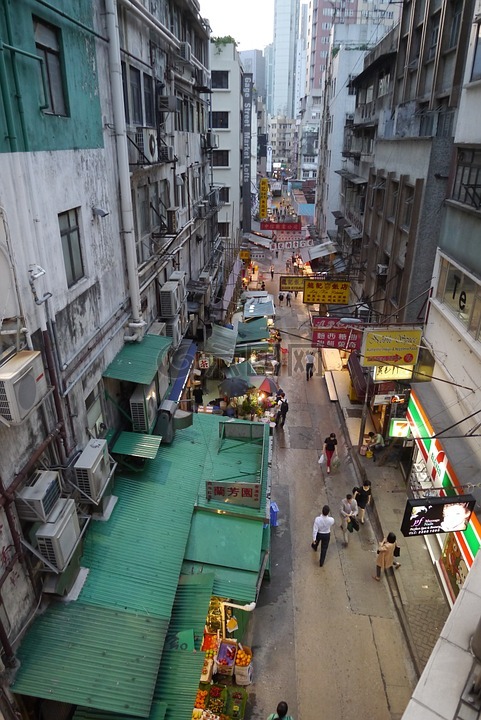 香港,街景,hong kong