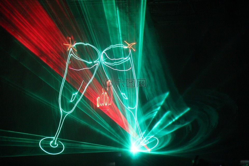 的lasershow,激光,红色