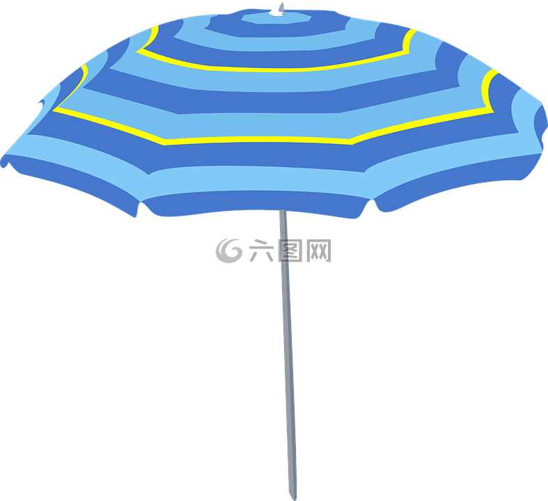 大,伞,海滩